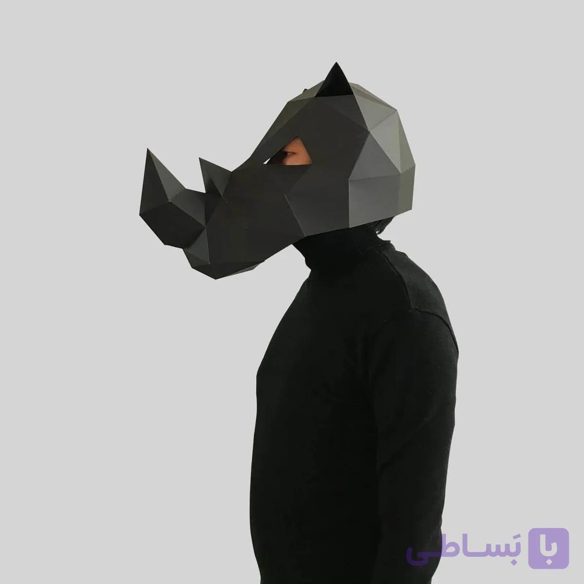 ماسک صورت اوریگامی کرگدن — تصویر 1
