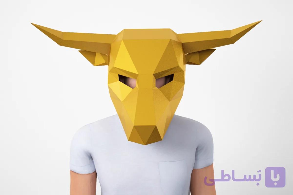 ماسک اوریگامی گاو — تصویر 1