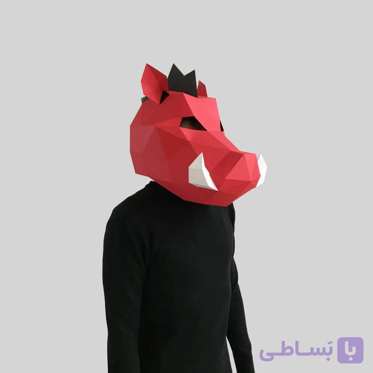 ماسک صورت اوریگامی خوک — تصویر 1