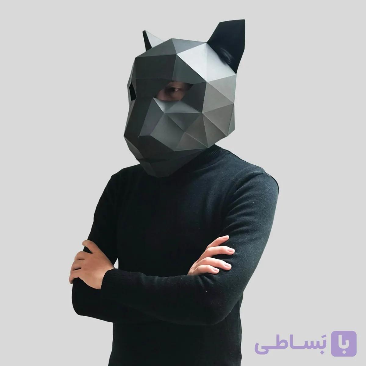 ماسک صورت اوریگامی پلنگ — تصویر 1