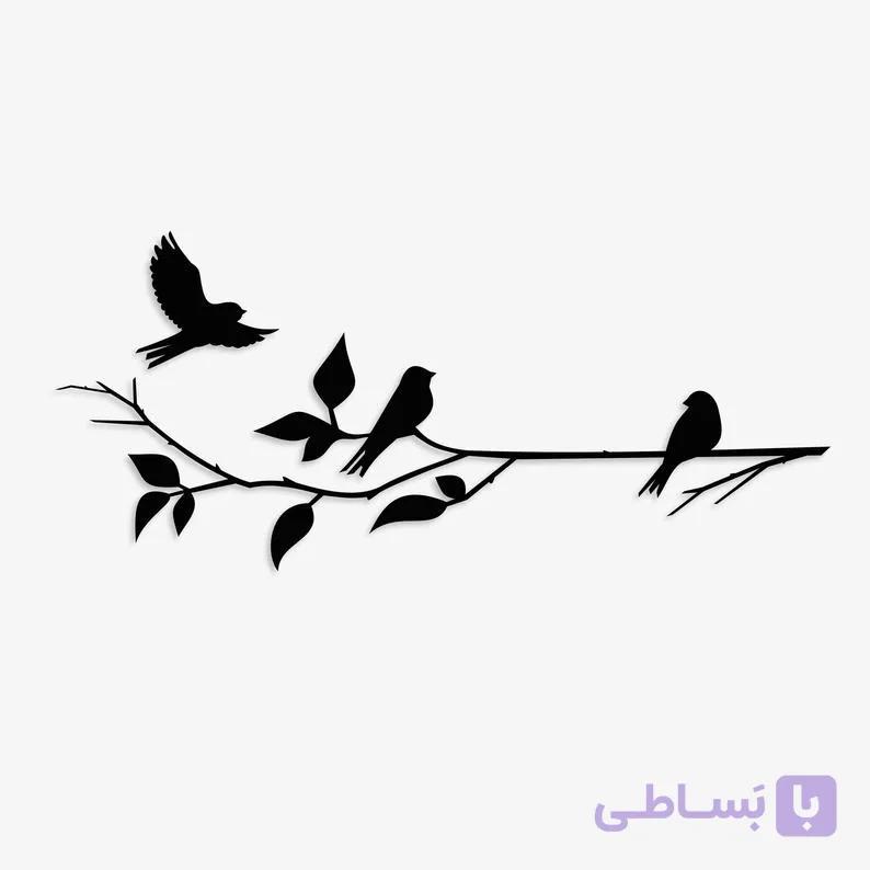 تابلو یک تکه پرنده مدل انتزاعی — تصویر 1