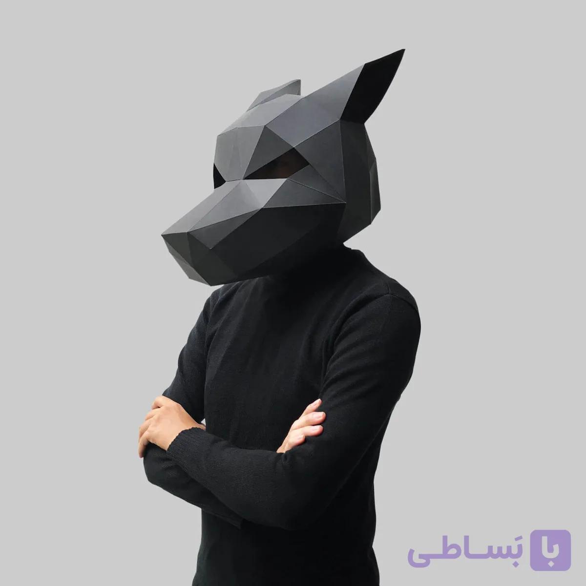 ماسک صورت اوریگامی مدل گرگ — تصویر 1