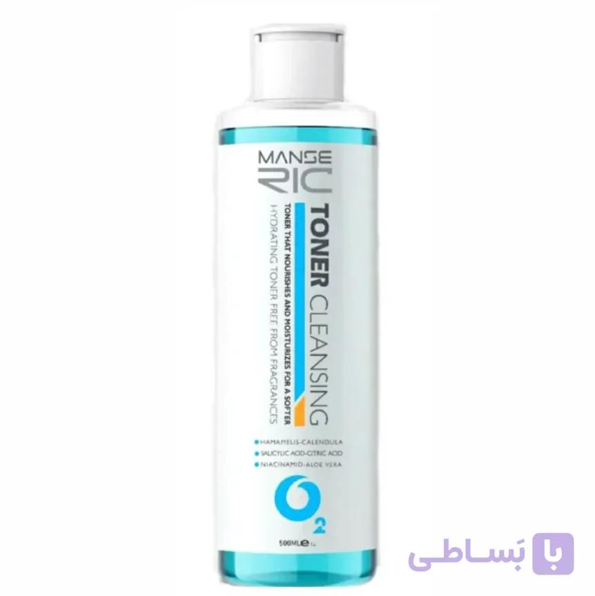 تونر پاک کننده مانسریک 500ml — تصویر 1