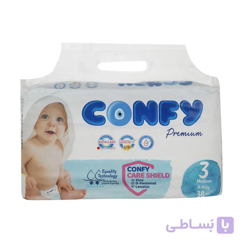پوشک کانفی سایز 3 بسته 38 عددی