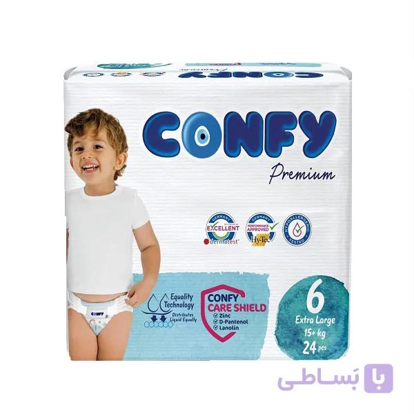 پوشک کانفی سایز 6 بسته 24 عددی