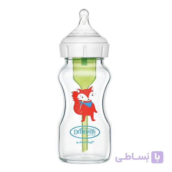 شیشه شیر پیرکس طرح روباه دکتر براونز DR.BROWNS 270 میل — تصویر 1