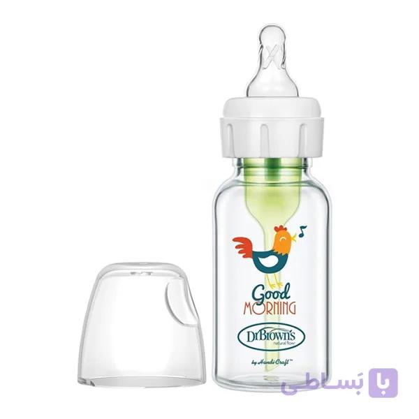 شیشه شیر پیرکس طرح خروس دکتر براونز DR.BROWNS 120 میل — تصویر 1