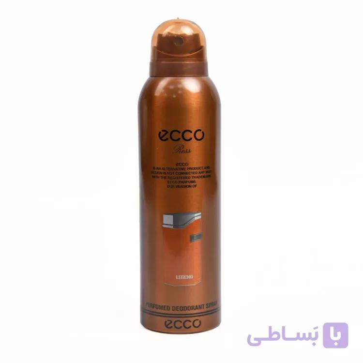 اسپری بدن مردانه اکو ecco مدل لجند قهوه ای 200میلی لیتر
