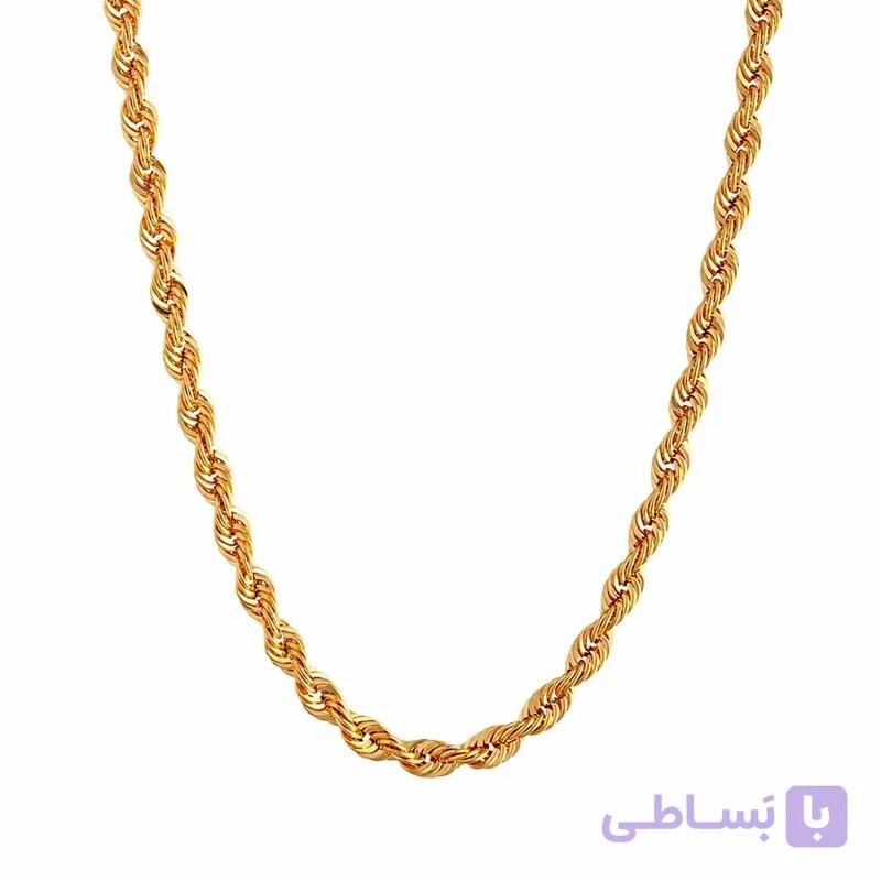 گردنبند طلا زنانه کم اجرت مدل طنابی (توئیست) wn1430