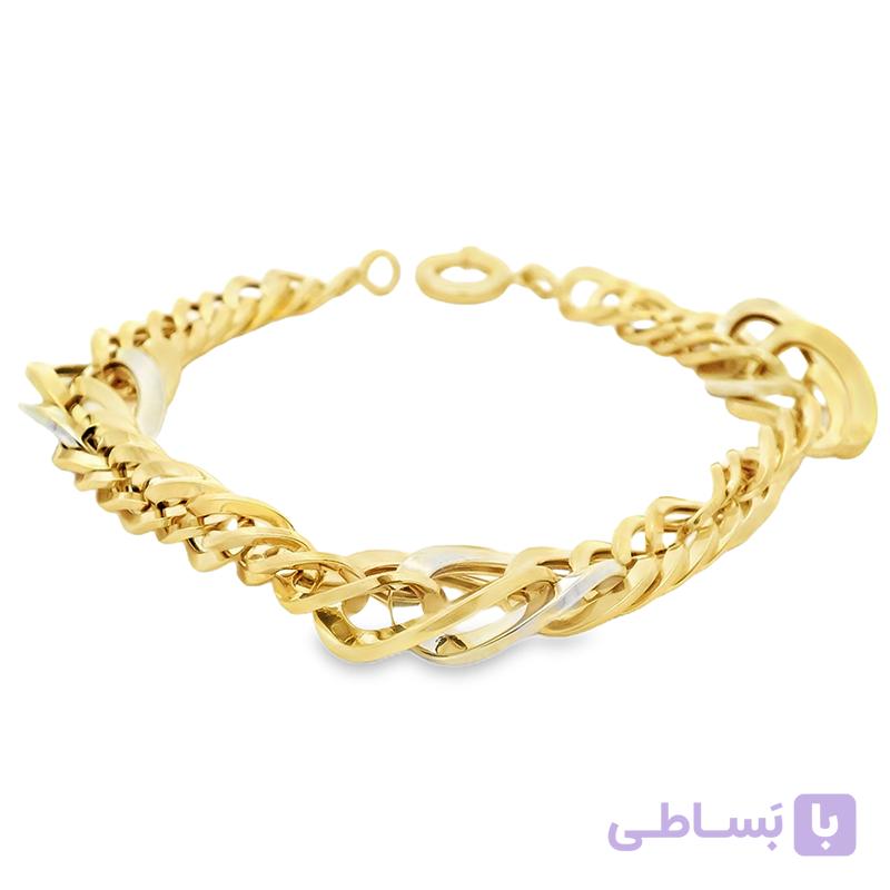 دستبند طلا زنانه ژوان 13 میلی wb1384 — تصویر 1