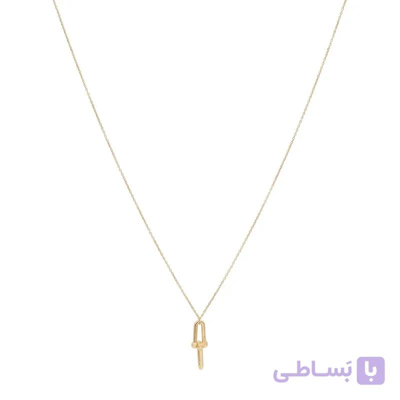 گردنبند طلا زنانه با زنجیر حلقه‌ای فلامینگو مدل تیفانی wn1413