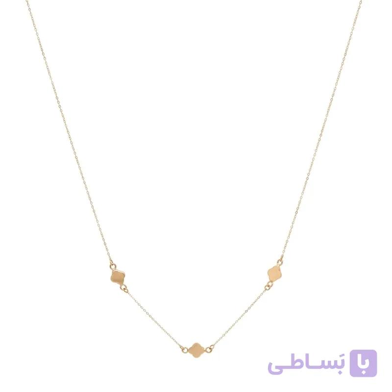 گردنبند طلا زنانه با زنجیر حلقه‌ای فلامینگو مدل ونکایف wn1401