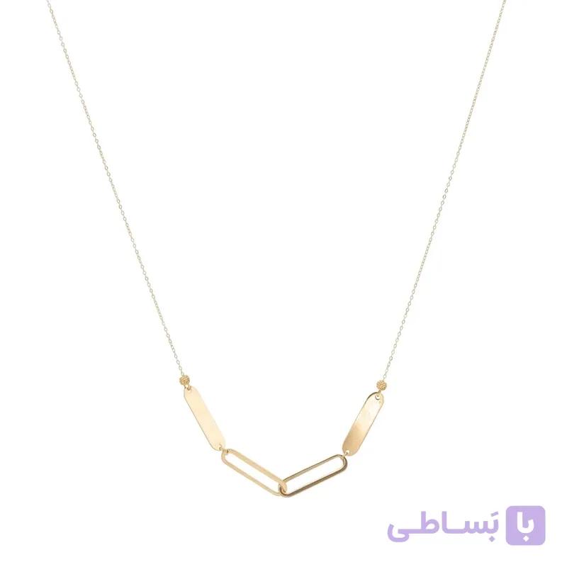 گردنبند طلا زنانه با زنجیر حلقه‌ای فلامینگو مدل هرمس wn1395 — تصویر 1