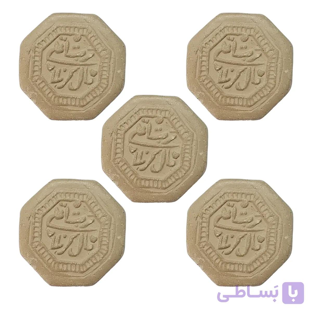مهر نماز تربت اعلی مال کربلا طرح هشت ضلعی بسته 5 تایی — تصویر 1