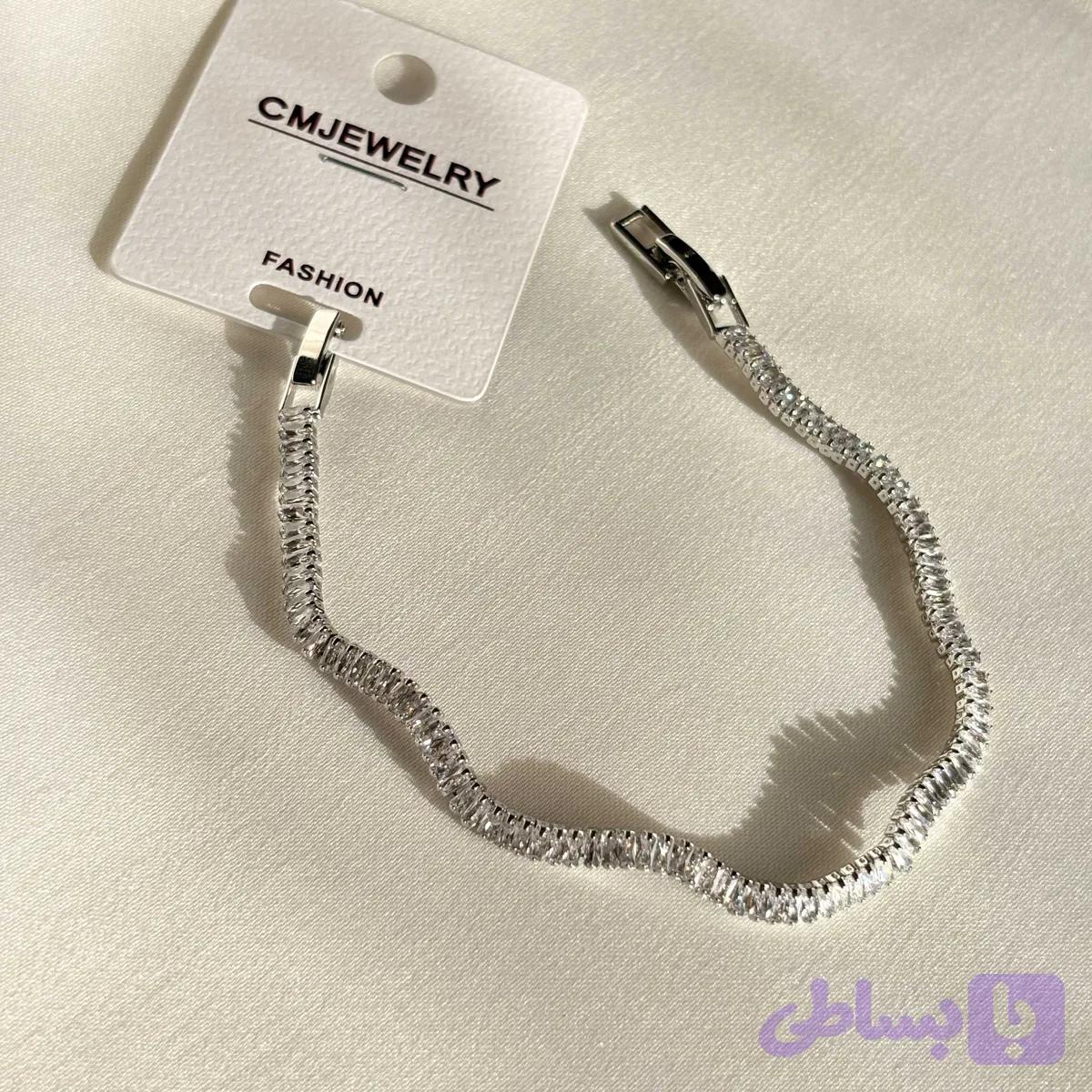 دستبند تنیسی برند CM سیلور
