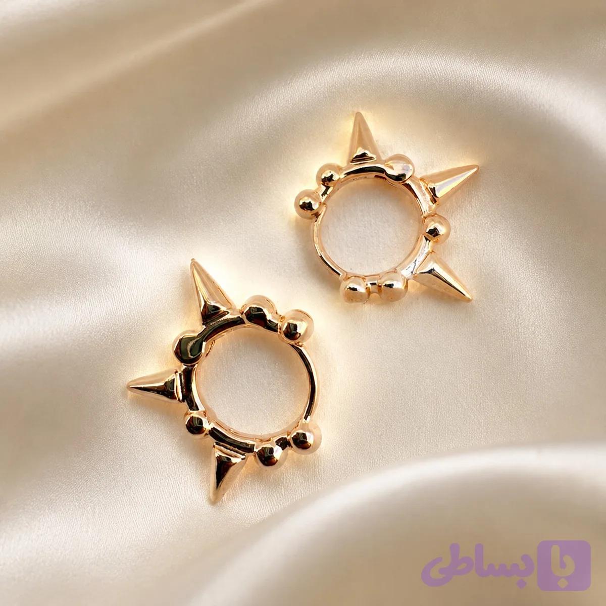 گوشواره میخی طرحدار ژوپینگ