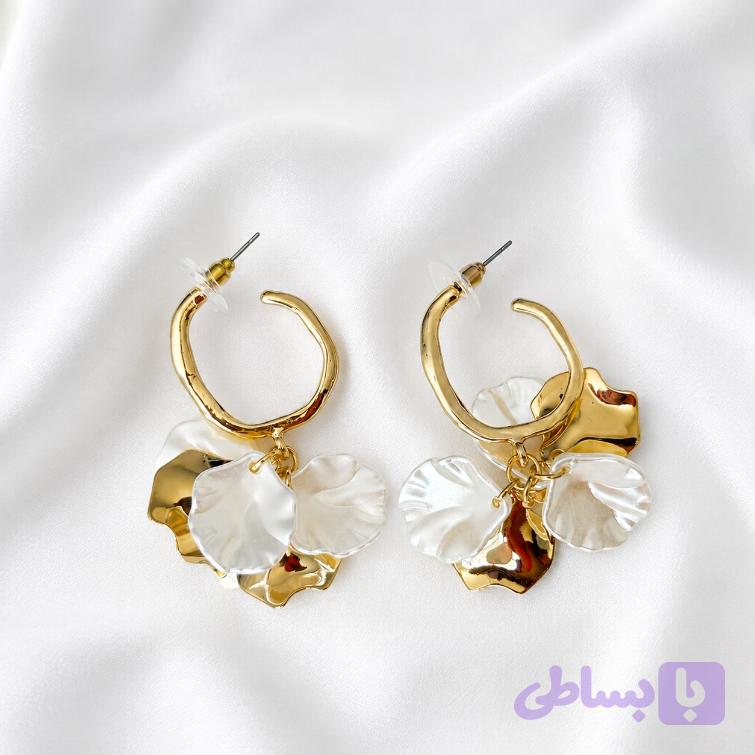 گوشواره حلقه ای گل