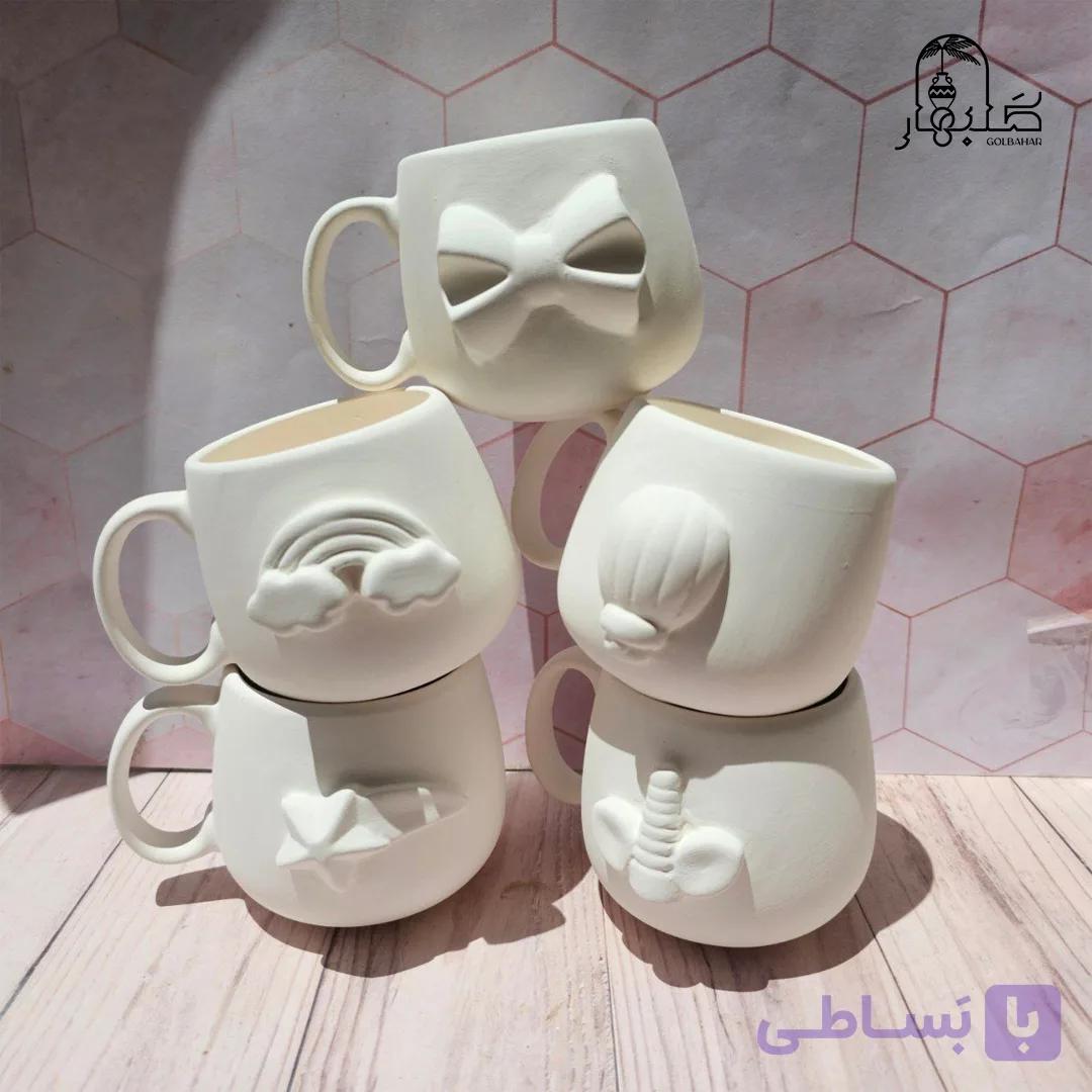 ماگ طرح دار سرامیک خام