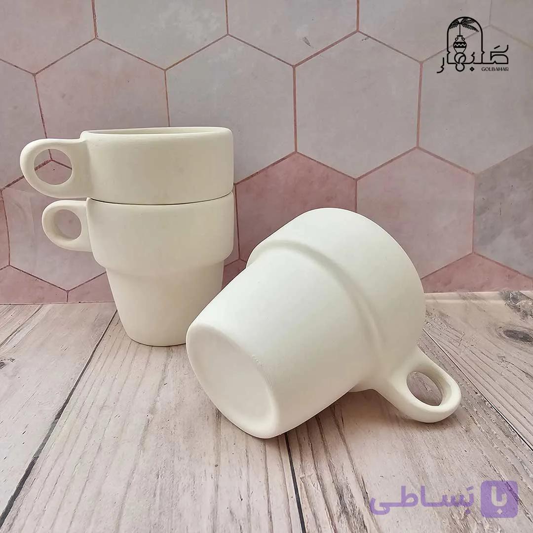ماگ دسته گرد سرامیک خام