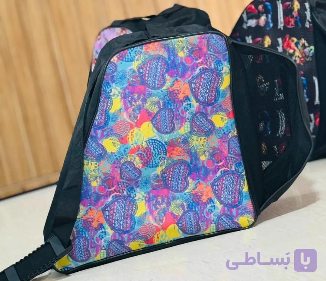 کیف و ساک حمل اسکیت بچگانه بزرگسال ساده قلب آبی