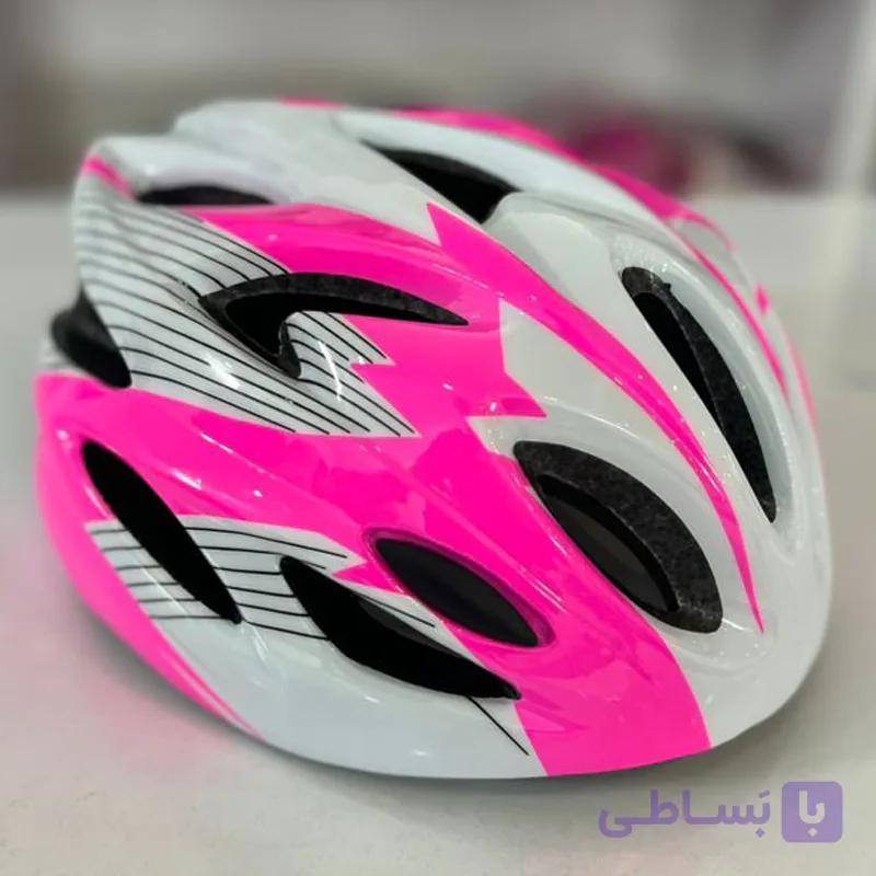 کلاه اسکیت اسکوتر دوچرخه اسکیت برد بزرگسال نوجوان صورتی سفید