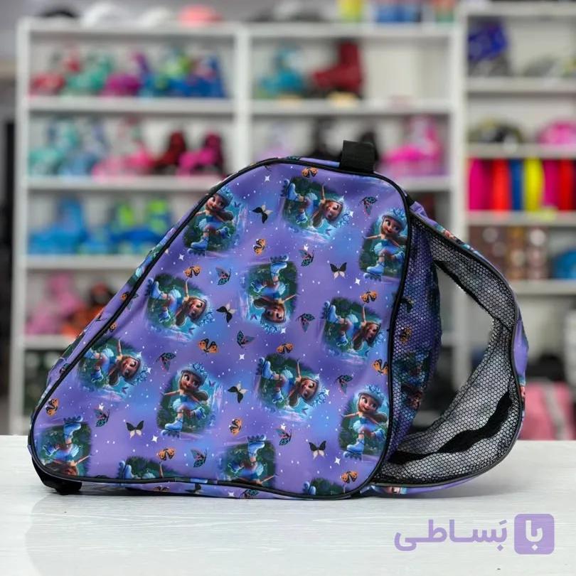 کیف و ساک حمل اسکیت دخترانه آبی دختر اسکیت سوار