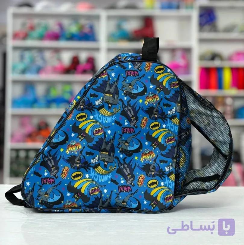 ساک اسکیت کیف کوله اسکیت پسرانه بزرگسال ابی مرد عنکوبتی