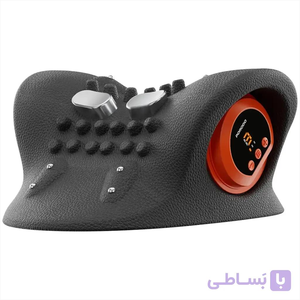 ماساژور بالش گردنی حرارتی سه‌حالته Porodo Lifestyle با گرمایش موجی و لرزش – مشکی