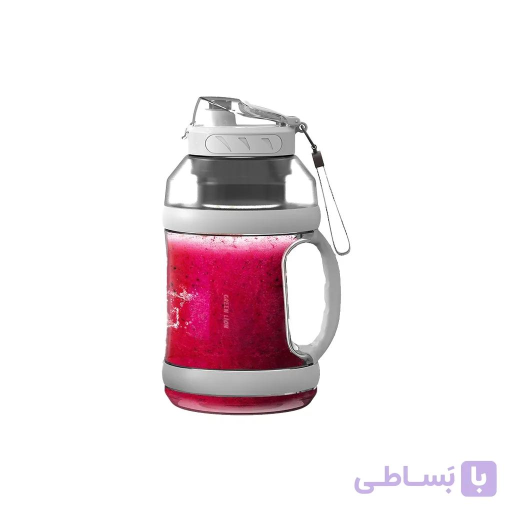بطری و مخلوط‌کن پرتابل گرین لاین مدل Mega Pro - سفید