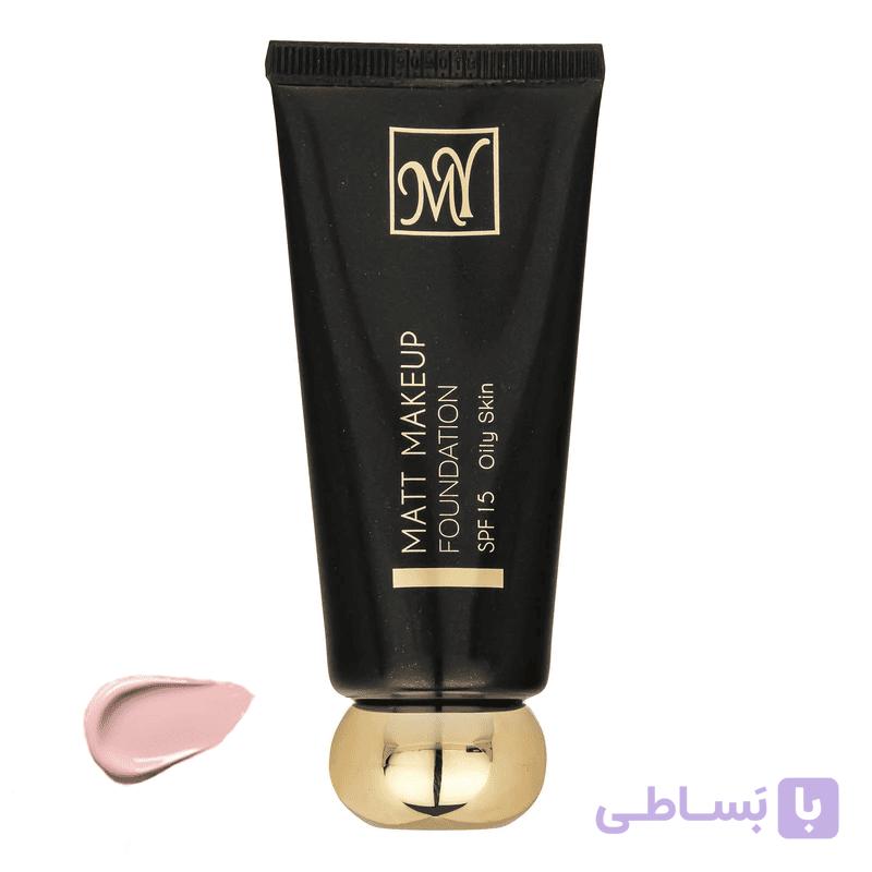 کرم پودر مات مای مناسب پوست چرب مدل بلک دایموند حجم 35 میلی لیتر رنگ 02 بژ هلویی — تصویر 1