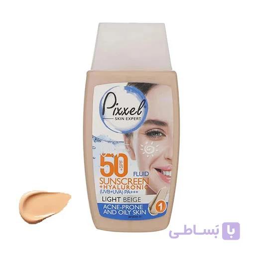 کرم ضدآفتاب بژ طبیعی دور چشم و صورت پیکسل SPF35 مناسب انواع پوست حجم 50 میلی‌لیتر — تصویر 1