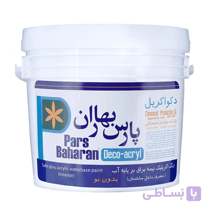رنگ اکریلیک نیم براق پارس بهاران 7 کیلویی