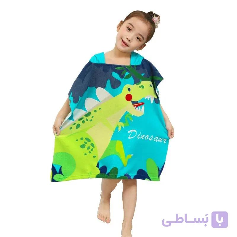 حوله شنلی کودک طرح دایناسور جنگل (مناسب سنین 1 تا8 سال) — تصویر 1