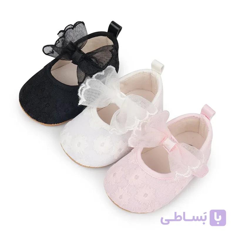 کفش نوزادی دخترانه مجلسی مدل نیکول — تصویر 1