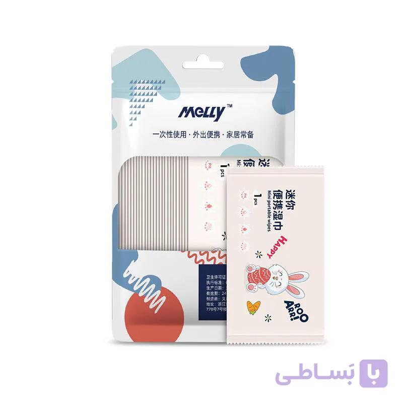 دستمال مرطوب جیبی تک برگ کودک بسته ۱۰ عددی و ۵۰ عددی — تصویر 1