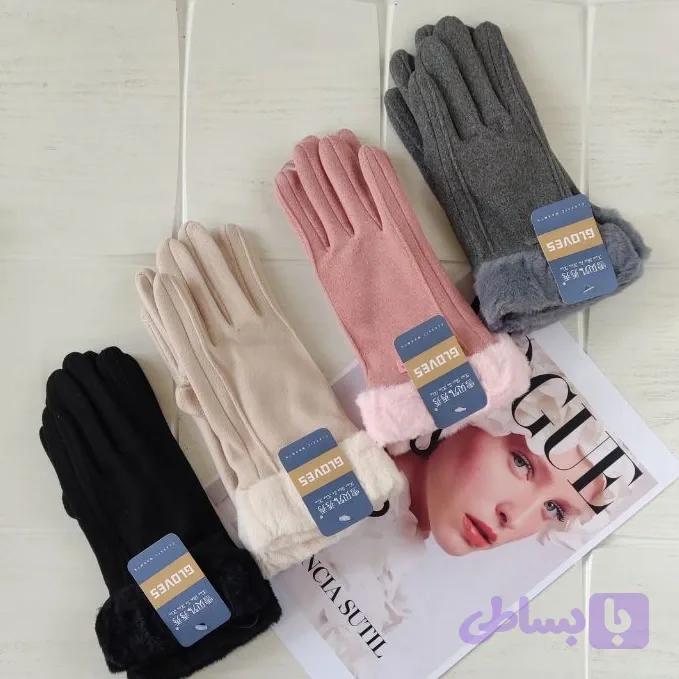 دستکش زمستانی زنانه fashion وارداتی — تصویر 1