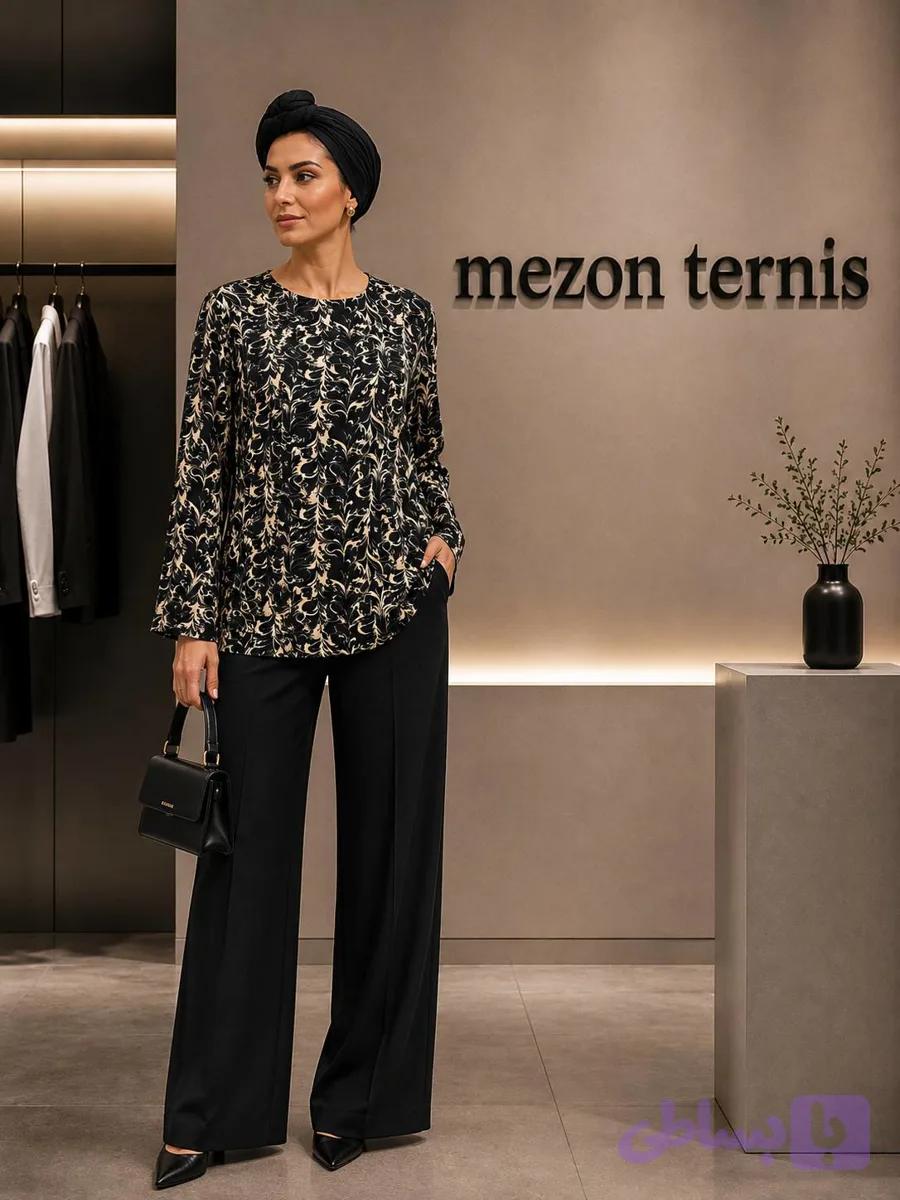 شومیز زنانه طرح پیچک _ کد ۴۱۴