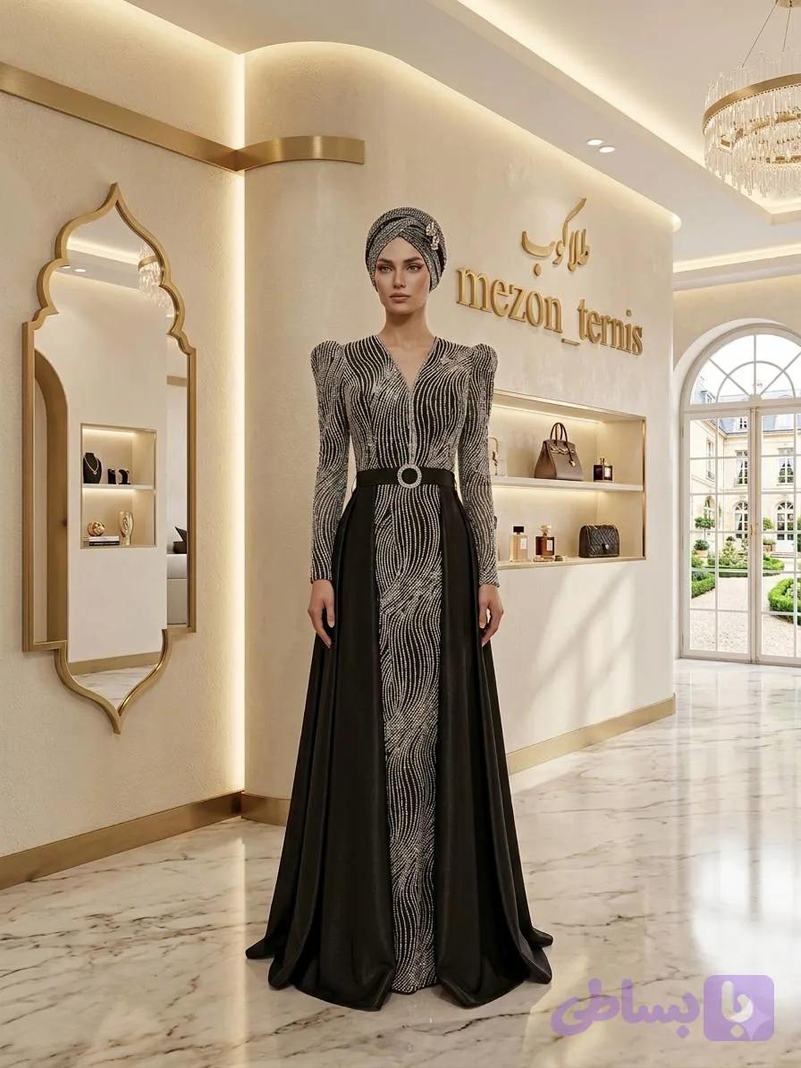 ماکسی مدل دو دامنه تمام شاین _ کد ۳۷۰