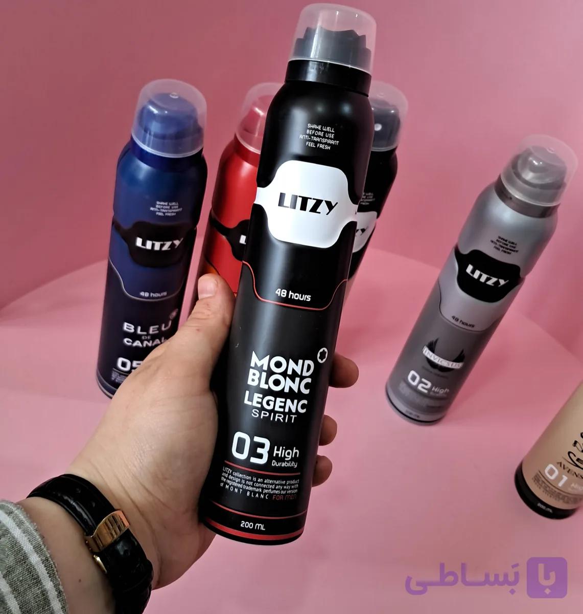 اسپری بدن Litzy مدل MOND BLONC LEGENDحجم 200 میلی‌لیتر