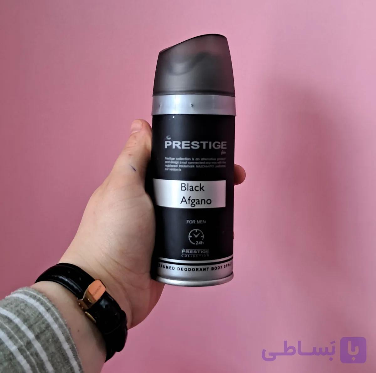 اسپری بدن پرستیژ مدل بلک افغان Black Afgano حجم 150 میل