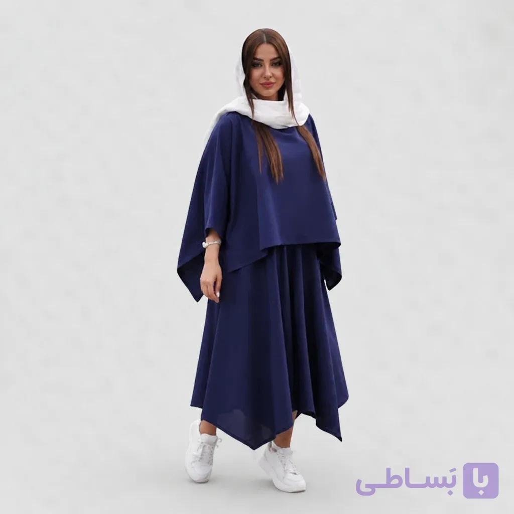 ست شومیز دامن شلواری زنانه لینن خنک طرح لاکچری ۱۴۰۴ — تصویر 1