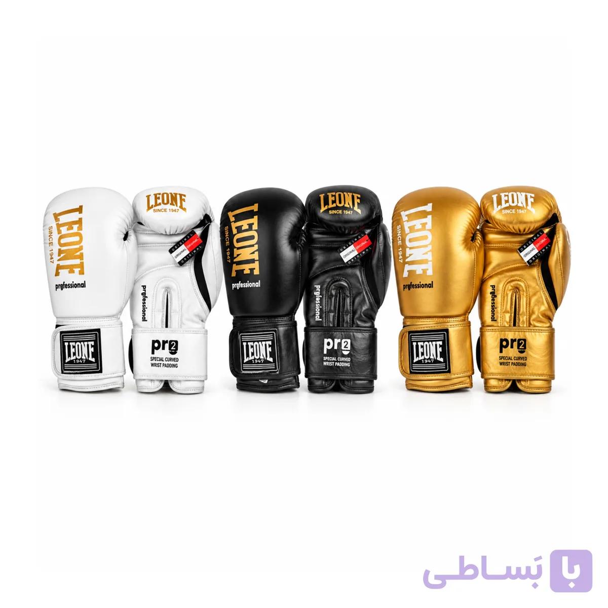 دستکش بوکس چرم حرفه‌ای Leone مدل PR2 — تصویر 1
