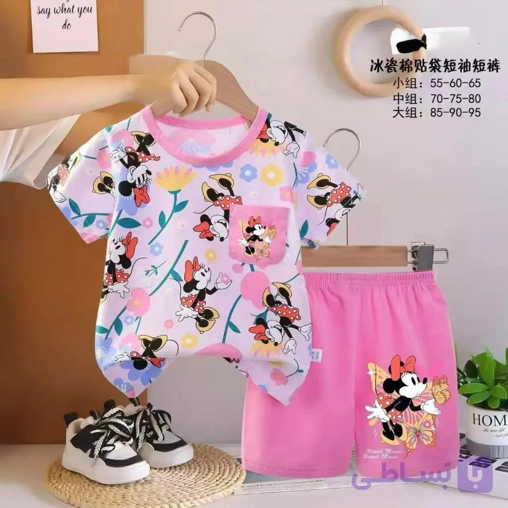 ست تیشرت شلوارک دخترانه طرح مینی Minnie Mouse | دیزنی