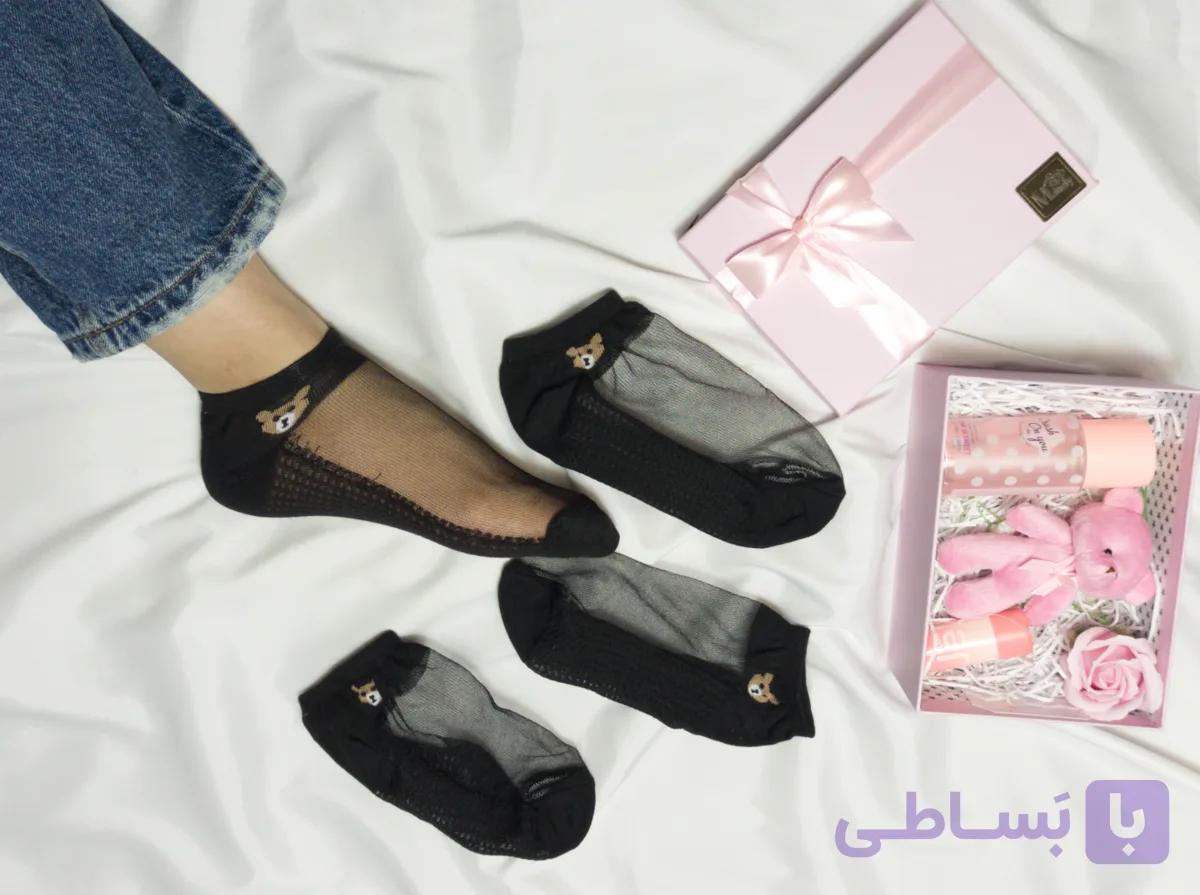 جوراب زنانه توری خنک و تنفس پذیر ؛ مناسب فصل گرما ۱۲ جفتی
