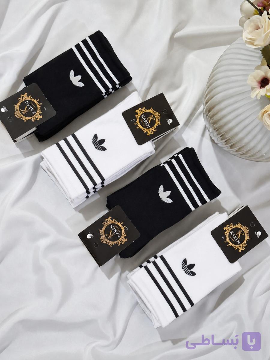 جوراب اسپورت ساقدار طرح Adidas نخ ایرانی ۱۲ جفتی کد: ۱۳6