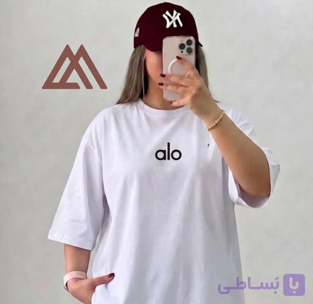 تیشرت باکسی زنانه alo پنبه در رنگبندی _ 10112 — تصویر 1