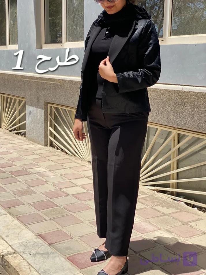 کت شلوار زنانه ژاکارد در دو طرح _ 10121 — تصویر 1