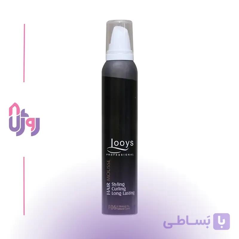 اسپری مو لویز Looys مدل موس مو حالت‌دهنده F06 با قدرت نگهدارندگی بالا Strong Fix حجم 200 میلی‌لیتر — تصویر 1