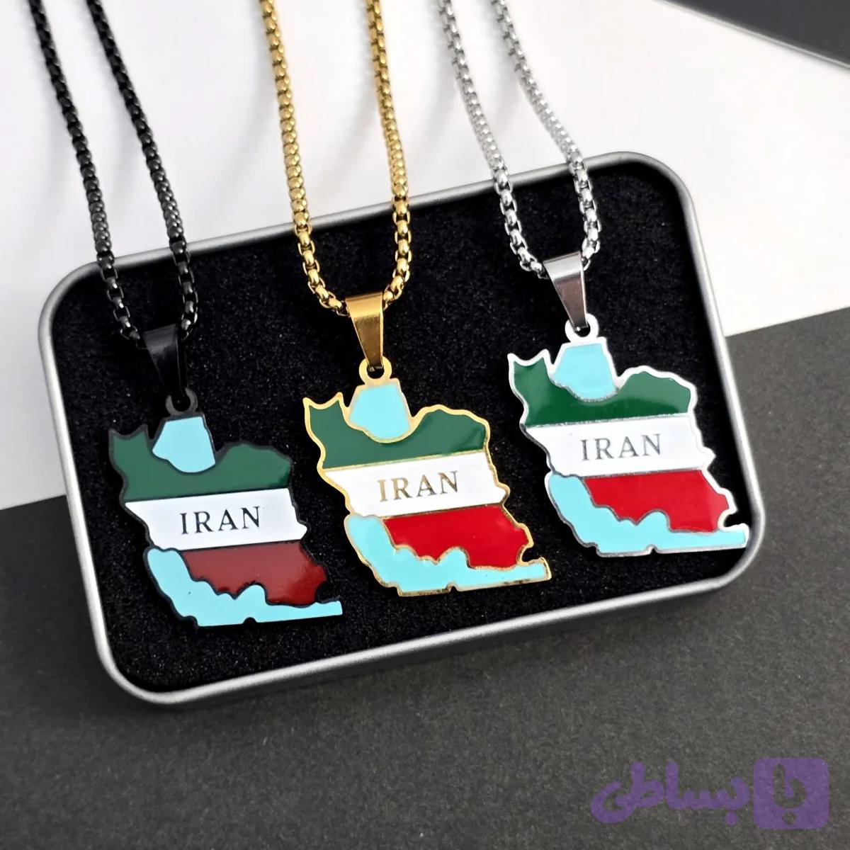 گردنبند IRAN سه رنگ — تصویر 1