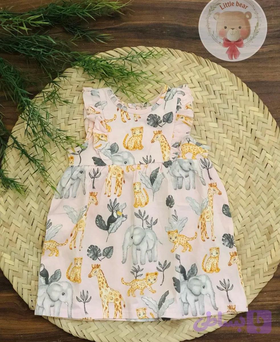 سارافون طرح حیوانات برند H&M کد E506 — تصویر 1